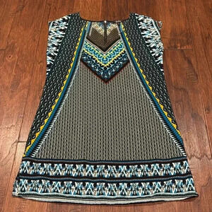 Small BE BOP SLEEVELESS AZTEC DRESS